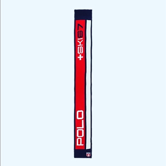 Ralph Lauren POLO Ski Color-Blocked Logo Scarf $75
